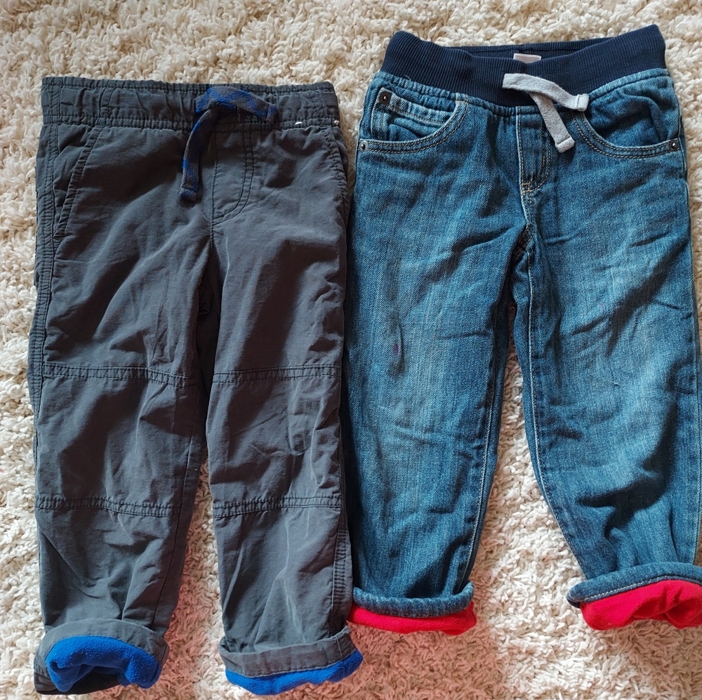 Lot of fleece lined pants